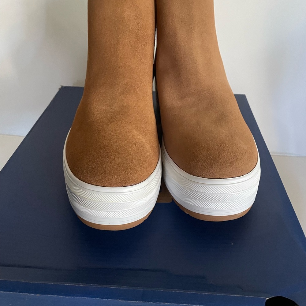 Keds Tan and White Platform Women's boots